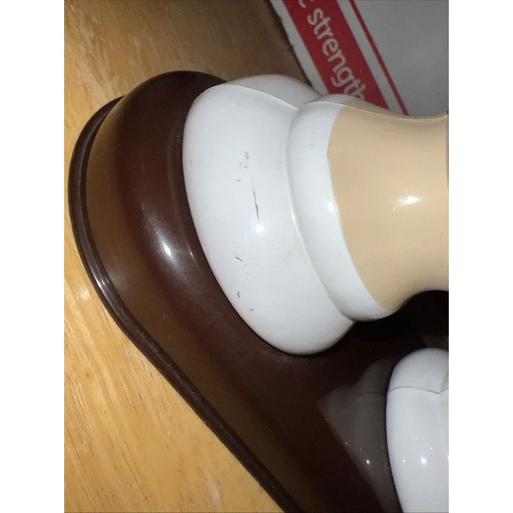Vintage 1991 Standing Plain Red M&M Candy Dispenser Pull Hand Lever Works Great!